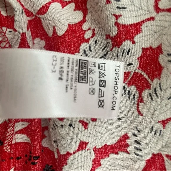 Beautiful TopShop Red Printed Dress - Picture 7 of 8